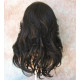HB OHARA | Black Long Wig Human Hair Blend Flipped Ends HEAT OK 