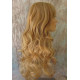 HB NOELLE | Strawberry Blonde Mix Long Wig Human Hair Blend HEAT OK Curly Bangs 
