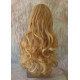 HB NOELLE | Strawberry Blonde Mix Long Wig Human Hair Blend HEAT OK Curly Bangs 
