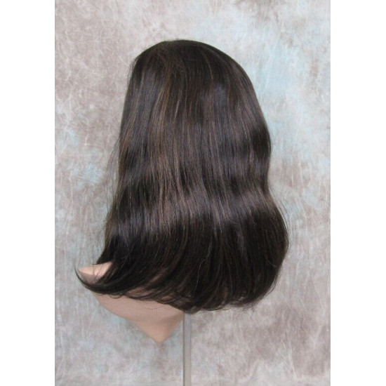RITA HH | Black Auburn Mix 100% Human Hair Wig Long Waves Left Skin Part 