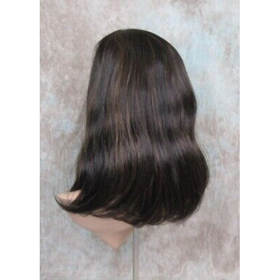 RITA HH | Black Auburn Mix 100% Human Hair Wig Long Waves Left Skin Part 