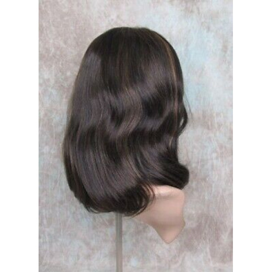 RITA HH | Black Auburn Mix 100% Human Hair Wig Long Waves Left Skin Part 