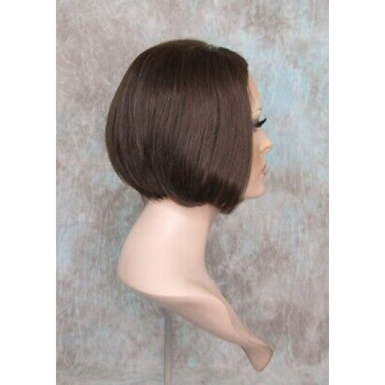 BEVERLY HH | Dark Brown 100% Human Hair Wig Monofilament Part Bob 