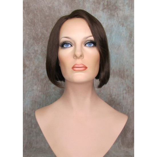 BEVERLY HH | Dark Brown 100% Human Hair Wig Monofilament Part Bob 