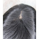 LYDIA HH | Jet Black 100% Human Hair Wig 21" Long Waves Skin Part Bangs 