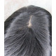 LYDIA HH | Jet Black 100% Human Hair Wig 21" Long Waves Skin Part Bangs 