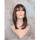 HB MIRANDA | Brown Auburn Long Wig Heat OK Straight Bob Bangs Human Hair Blend 