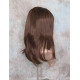 HB MIRANDA | Brown Auburn Long Wig Heat OK Straight Bob Bangs Human Hair Blend 