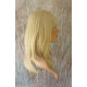 HB MANDY | Light Blonde Medium Long Wig Human Hair Blend HEAT OK Bangs