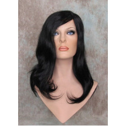 RITA HH | Jet Black 100% Human Hair Wig Long Waves Left Skin Part 