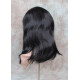RITA HH | Jet Black 100% Human Hair Wig Long Waves Left Skin Part 