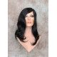 RITA HH | Jet Black 100% Human Hair Wig Long Waves Left Skin Part 