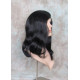 RITA HH | Jet Black 100% Human Hair Wig Long Waves Left Skin Part 