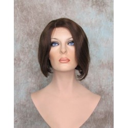 BEVERLY HH | Dark Brown Auburn 100% Human Hair Wig Monofilament Part Bob 