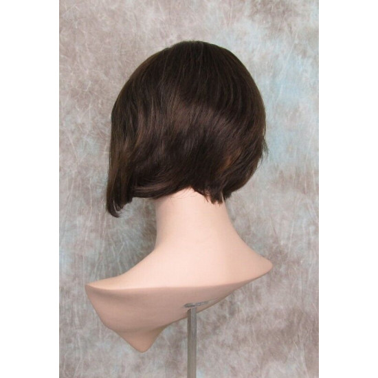 BEVERLY HH | Dark Brown Auburn 100% Human Hair Wig Monofilament Part Bob 