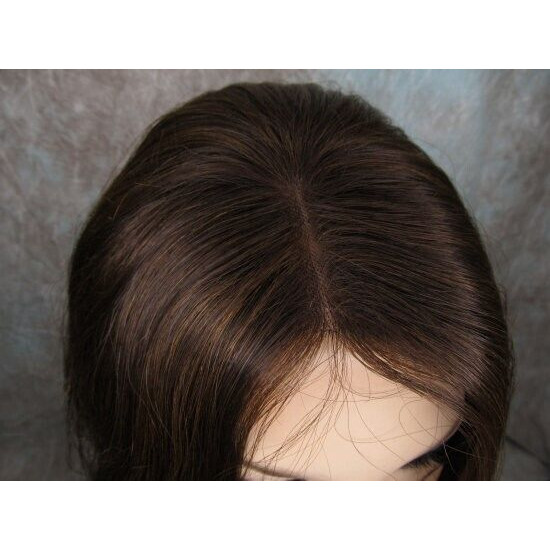 BEVERLY HH | Dark Brown Auburn 100% Human Hair Wig Monofilament Part Bob 
