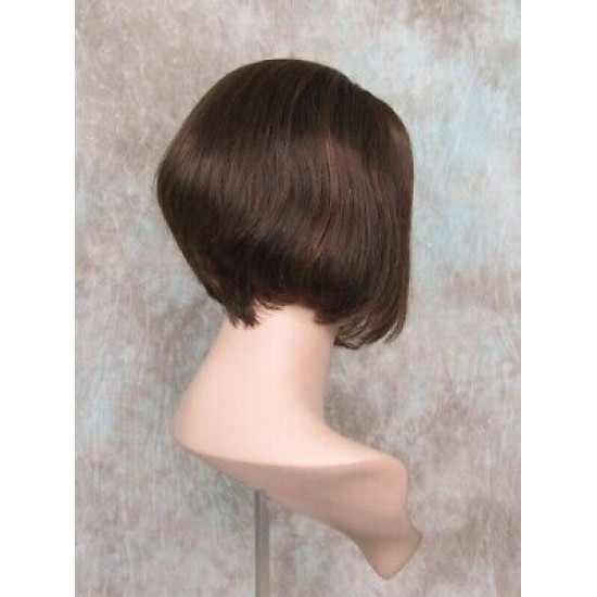 BEVERLY HH | Dark Brown Auburn 100% Human Hair Wig Monofilament Part Bob 
