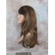 HB MELINDA | Brown Strawberry Long Wig Layers Human Hair Blend Bangs Part 