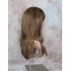 HB MELINDA | Brown Strawberry Long Wig Layers Human Hair Blend Bangs Part 