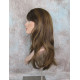 HB MELINDA | Brown Strawberry Long Wig Layers Human Hair Blend Bangs Part 