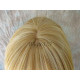 HB NOELLE | Golden Blonde Mix Long Wig Human Hair Blend HEAT OK Curly Bangs 