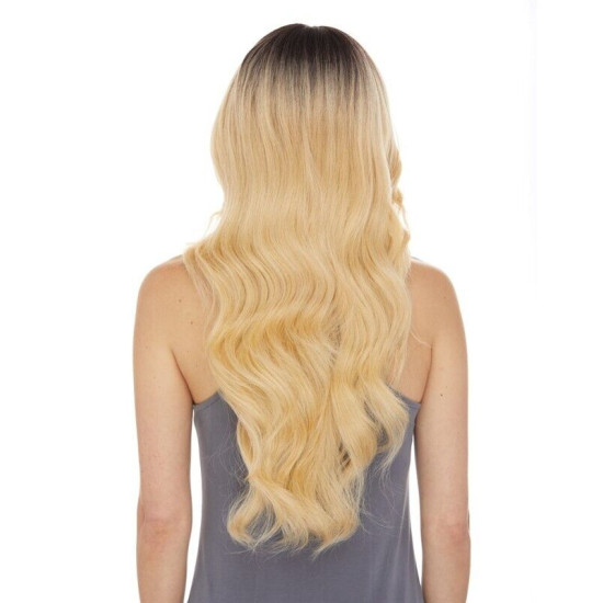 HBL ALLISON | Light Blonde Lace Front Wig HEAT OK Love It Human Hair Blend 