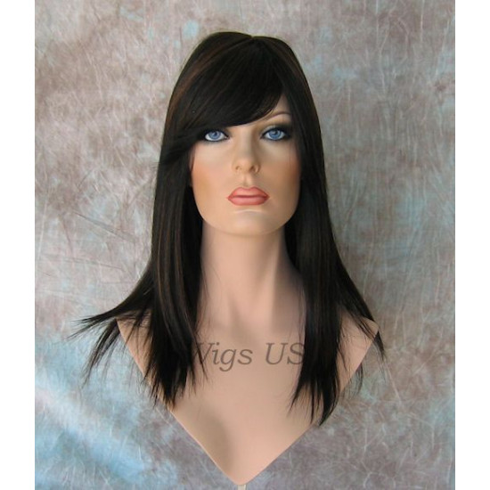HR DESIRE | Dark Brown Strawberry Wig 100% Remy Human Hair Bangs P4/27 