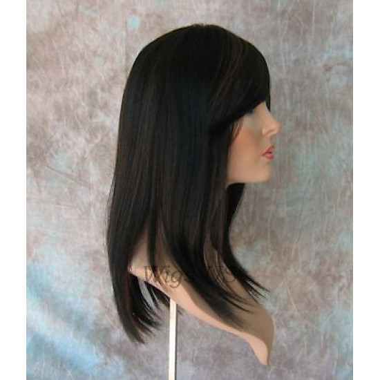 HR DESIRE | Dark Brown Strawberry Wig 100% Remy Human Hair Bangs P4/27 