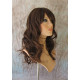 HB WAVERLY | Brown Strawberry Long Wig Waves Human Hair Blend HEAT OK 