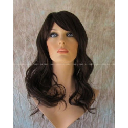 HB WAVERLY | Dark Brown Long Wig Gentle Waves Heat OK Human Hair Blend 4 