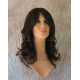 HB OLINDA | Dark Brown Long Wig Gentle Flip Waves Human Hair Blend HEAT OK