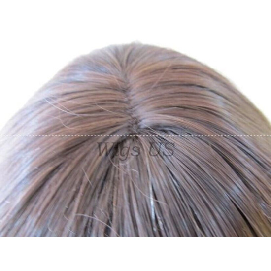 HB OLINDA | Dark Brown Long Wig Gentle Flip Waves Human Hair Blend HEAT OK