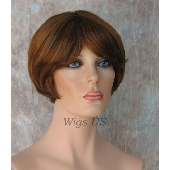 H GLAMOUR | Darkest Brown 100% Human Hair Wig Short Classic Shag Style 2 