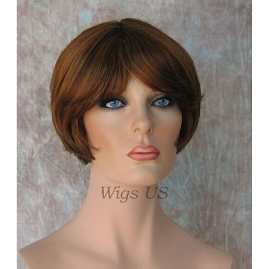 H GLAMOUR | Darkest Brown 100% Human Hair Wig Short Classic Shag Style 2 