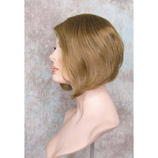BEVERLY HH | Light Brown Strawberry 100% Human Hair Wig Monofilament Part Bob 