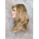 LYDIA HH | Dark Blonde 100% Human Hair Wig 21" Long Waves Skin Part Bangs 