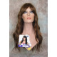HB MONICA | Auburn Brown Strawberry Long Wig Human Hair Blend HEAT OK Bangs