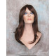 HB MELINDA | Brown Auburn Long Wig Layers Human Hair Blend Bangs Part 