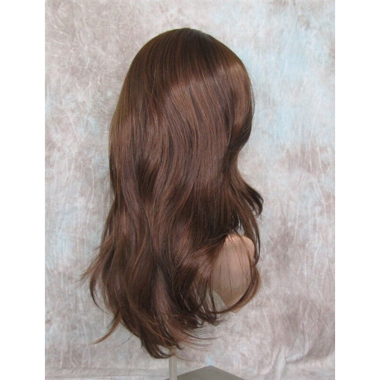 HB MELINDA | Brown Auburn Long Wig Layers Human Hair Blend Bangs Part 