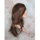 HB MELINDA | Brown Auburn Long Wig Layers Human Hair Blend Bangs Part 
