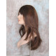 HB MELINDA | Brown Auburn Long Wig Layers Human Hair Blend Bangs Part 