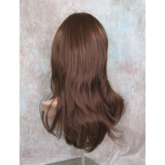 HB MELINDA | Brown Auburn Long Wig Layers Human Hair Blend Bangs Part 