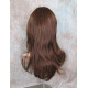 HB MELINDA | Brown Auburn Long Wig Layers Human Hair Blend Bangs Part 