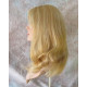 LYDIA HH | Medium Blonde 100% Human Hair Wig Long Waves Skin Part Bangs 