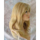 LYDIA HH | Medium Blonde 100% Human Hair Wig Long Waves Skin Part Bangs 