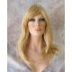 LYDIA HH | Medium Blonde 100% Human Hair Wig Long Waves Skin Part Bangs 