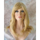 LYDIA HH | Medium Blonde 100% Human Hair Wig Long Waves Skin Part Bangs 