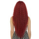 LF RAVEN | Cherry Red Swiss Lace Front Wig 5" Deep Center Part Waves HEAT OK 