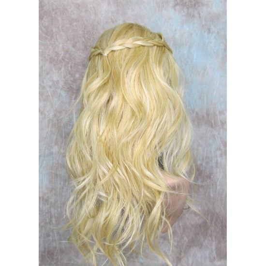 NEW BOHEMIAN | Blonde Lace Front Wig Waves Braided Sides HEAT OK | Forever Young