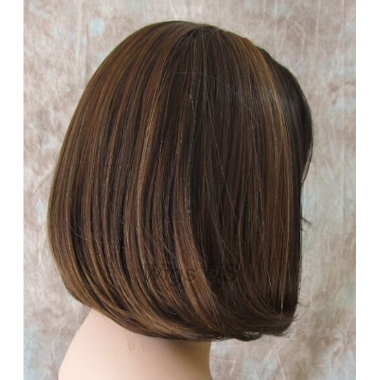 LF RITZ | Dark Auburn Mix Classic Bob Lace Trim Wig Bangs P4/27/30